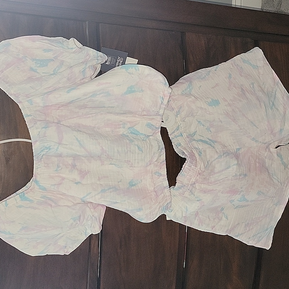 NWT Pastel Tie-Dye Two-Piece Set